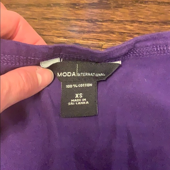 Purple 3/4 Sleeve Tunic - XS - Picture 2 of 3